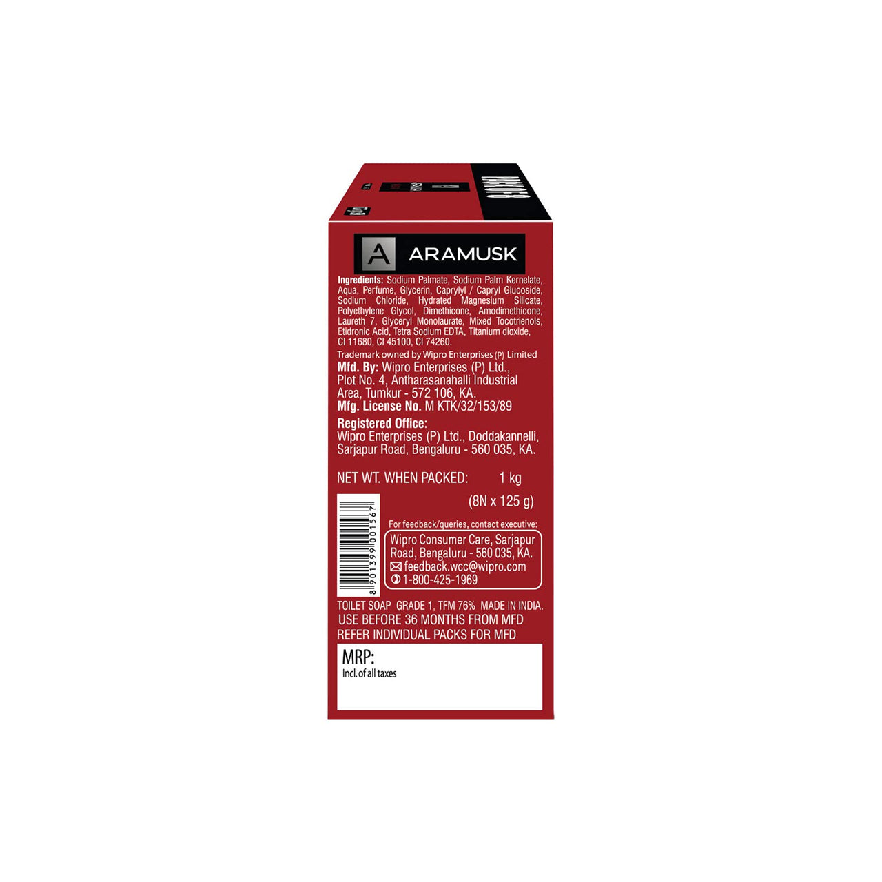 Aramusk Musk Soap, 125g(Pack of 8) & Aramusk Force Soap, 125g(Pack of 8)