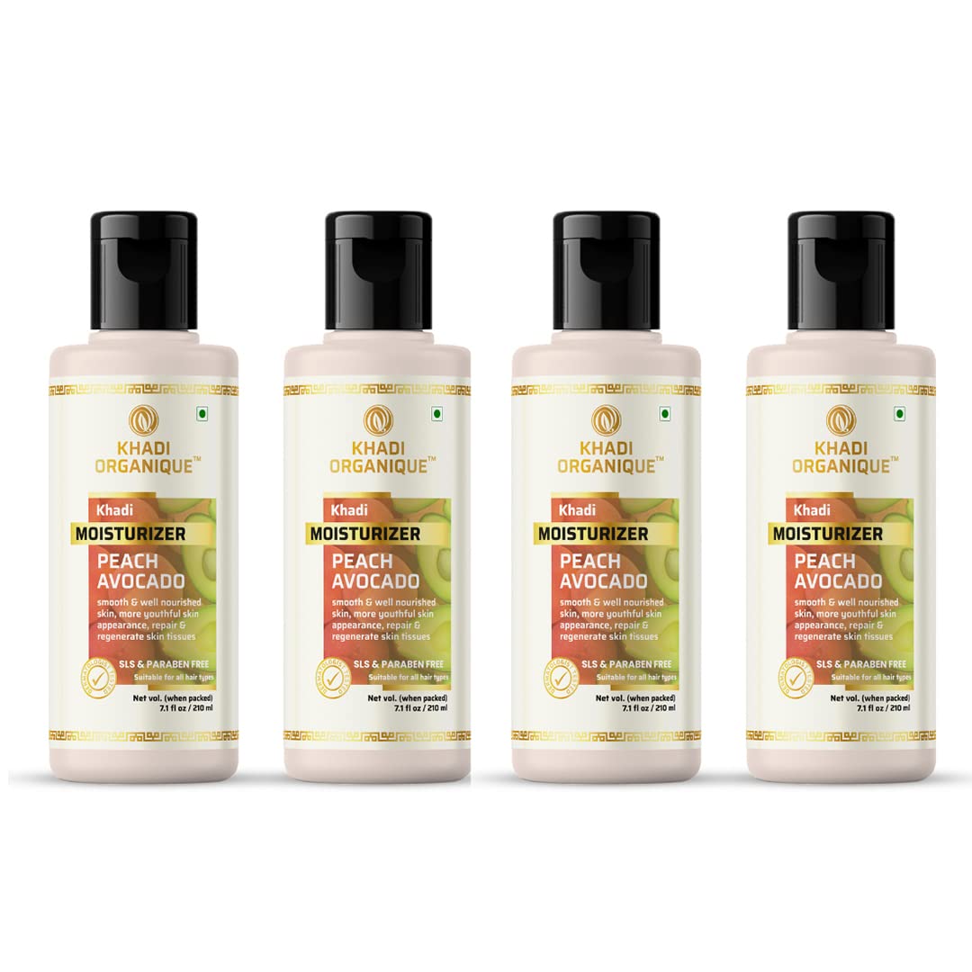 Khadi Organique Peach Avacado Moisturizer for dry skin - Pack of 4