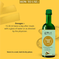 Globus Naturals Banana Stem Juice for both Men and Women For Weight Loss & Healthy Heart, Liver & Kidney 500 ml