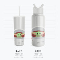 Simple Modern Star Wars Mandalorian Water Bottle with Straw Lid Vacuum Insulated Stainless Steel Metal Thermos | Gifts for Women Men Reusable Leak Proof Flask | Summit Collection | 32oz Moonlit 32oz Water Bottle Star Wars: Moonlit Mandalorian