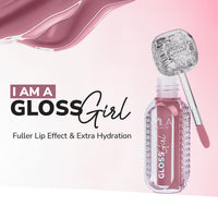 MILA BEAUTÉ Gloss Girl Lip Gloss|Enriched With Mango Seed Butter & Hyaluronic Acid|Light Weight & Non-Sticky Formula|Gives Fuller-Lip Effect & Extra Hydration|High Shine Finish-That's Me, 2.8 Ml