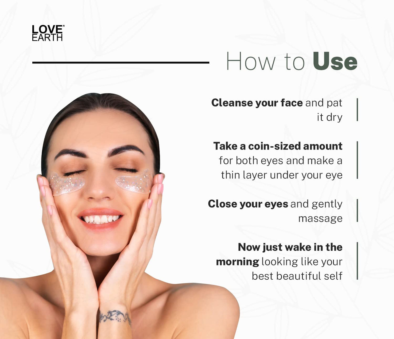 Love Earth Organic Under Eye Gel with Aloe Vera & Cucumber Extracts Reduces Dark Circles, Puffiness and Fine Lines 50gm