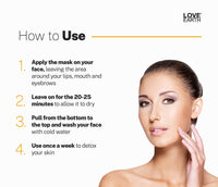 Love Earth Charcoal Peel Off Mask with Activated Charcoal and Neem Extracts For Acne, Pimples & Whiteheads removal 50g