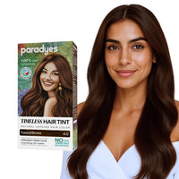 Paradyes Mini Natural Brown Timeless Hair Tint, Permanent Crème Hair Color for Hair, Complete Grey Coverage, Formula Free from PPD, Ammonia, & Resorcinol, 4.0 Natural Brown, 60 GRAM