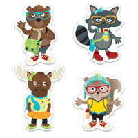 Carson Dellosa – Hipster Pals Colorful Cut-Outs, Classroom Décor, 36 Pieces 120214
