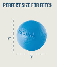 Outward Hound Orbee-Tuff Squeak Ball Blue Dog Fetch Toy Medium