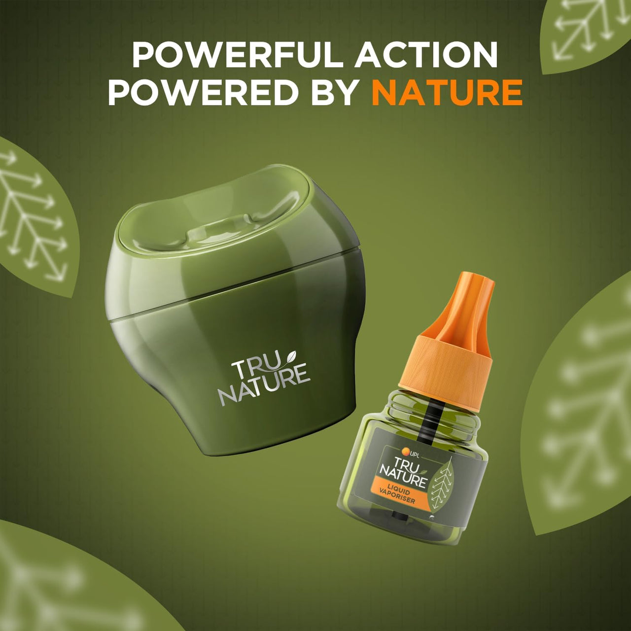 Tru Nature Liquid Vapourizer Machine + Refill 45 ml | Mosquito Repellent | Paediatrician Certified | Powerful Action Powered by Nature | Universal Refill