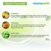 Mamaearth Vitamin C Face Wash for Women & Men 250ml- Toxin-Free & Oil-Free Face Wash for Acne-Prone, Dry & Oily Skin - Illuminates Skin