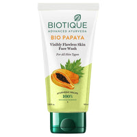 Biotique Bio Papaya Visibly Ageless Face Wash, Pack of 2, 200 ml (2 x 100 ml) and Biotique Bio Orange Peel Revitalizing Body Soap, 150g
