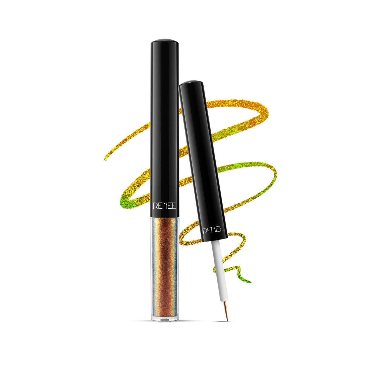 RENEE Holographic Liquid Eyeliner - Kingfisher, Smudge-Proof & Long-Lasting, Easy Glide & Quick-Drying Formula with Monochrome Effect, Intense Color Pay-Off