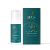 Suun Ayurveda Under Eye Cream I Reduces Dark Circles, Puffiness & Wrinkles | 4% Caffeine, 3% Bakuchiol & 5% Peptides | Brightening & Firming Eye Serum for Men & Women I Visible Results in 14 Days | 15ml
