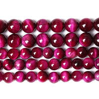 32PCS 12mm Natural Stone Beads Rose Red Tiger Eye Gemstone Round Loose Beads Crystal Healing Energy Jewelry Making DIY Bracelet 15