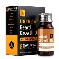 Ustraa Anti Hair Fall Shampoo 250ml - With Apple Cider Vinegar | Daily Use Hair Conditioner - 100gm - No SLS No Paraben | Beard Growth Oil - 2 x 35ml (Set of 2) - With Redensyl, 8 Natural Oils