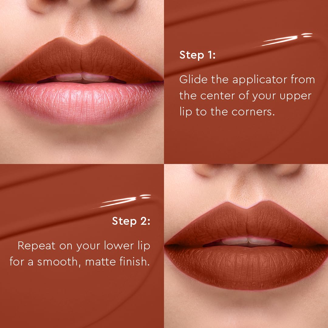 C2P Pro Liquid Lipstick Waterproof Matte Orange Lipsticks for Women | Long Lasting Smudge Proof | Infused with Argan Oil, Celeb Secret (Liquid Lipstick Huma, 2 ml)
