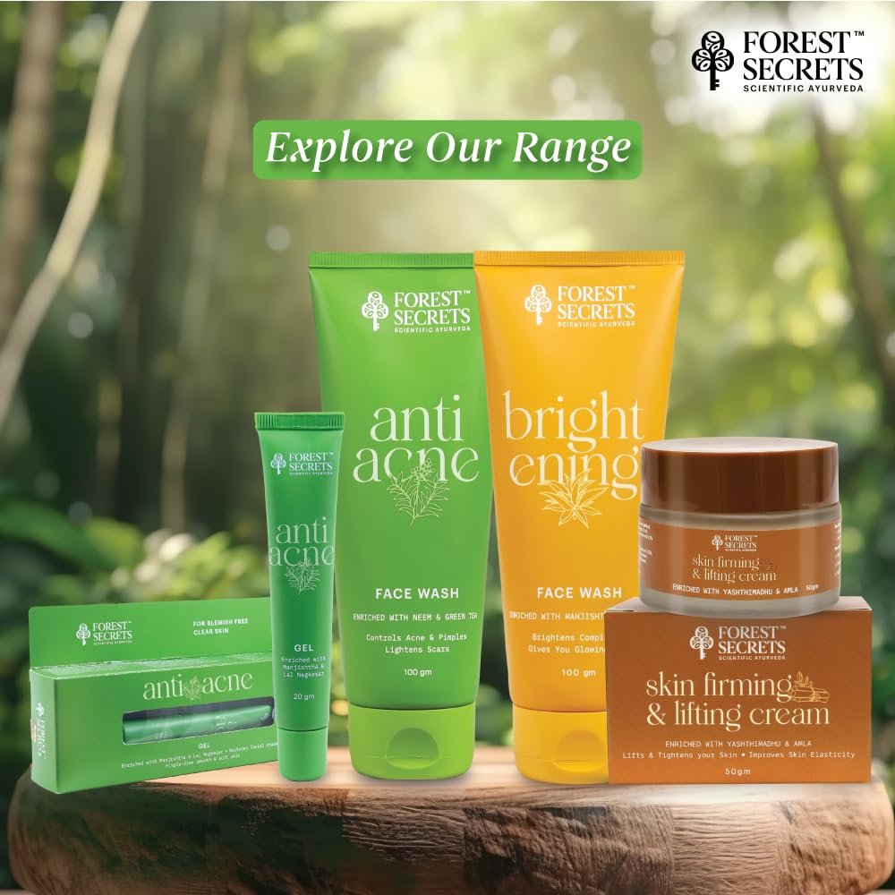FOREST SECRETS Skin Firming & Lifting Cream, 50gm | Yashthimandhu & Amla | Lifts & Tightens Skin | Improves Skin Elasticity | Ayurvedic Formula