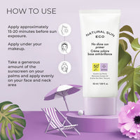 The Face Shop No Shine Sun Primer Spf 50+ With 2% Zinc Oxide & Squalane Sensitive, Unisex Sunscreen With Spf 50+ Pa +++| Oil Free, Blue Light & Digital Devices, 50Ml