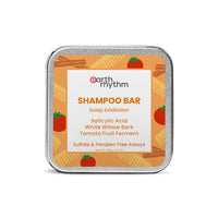 Earth Rhythm Exfoliating Shampoo Bar with 2% Salicylic Acid & Tomato Ferment (Tin Packaging) - 80 gm