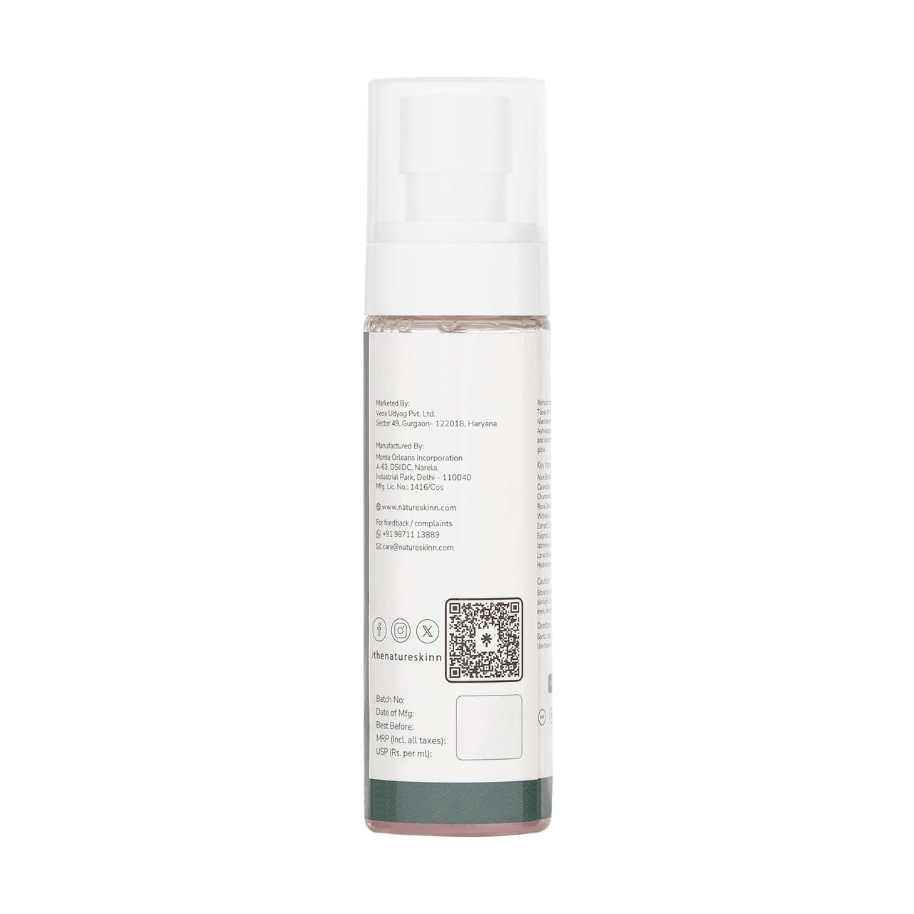 Nature’s Kinn Clove Ashwagandha Face Toner | Hydrating & Soothing Toner for Normal to Dry Skin | With Niacinamide, Hyaluronic Acid & Gotu Kola | Alcohol-Free, No Parabens or Sulphates | 100ml