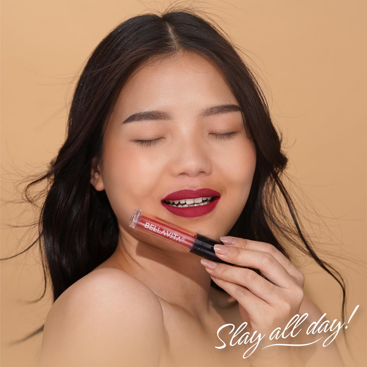BELLAVITA Kiss-Proof Liquid Lipstick | 3.8 ml | 18-hr Stay | Transferproof Lipstick | Long Lasting | Ultra Matte Finish | Intense Moisturisation | Waterproof Liquid Lipsticks for Women | Pink Pout