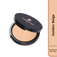 Pilgrim Golden Beige Matte Finish Compact Powder For All Skin Types Absorbs Oil, Conceals & Gives Radiant Skin, 20 Gram