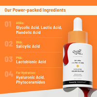 Chemist at Play 26% AHA 2% BHA 4% PHA Peeling Solution | Chemical Exfoliator For Face | Glycolic Acid (AHA), Salicylic Acid (BHA), Lactobinoic Acid (PHA) | Tan Off 10-Minute Peel | Derma Tested | 30mL