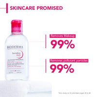 Bioderma Sensibio H2O Daily Soothing Cleanser, Make up Pollution & Impurities Remover Face Eyes Sensitive skin, Pump Bottle, 500ml