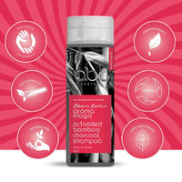 Aroma Magic Activated Bamboo Charcoal Shampoo | Cleanses, Detoxify, hydrates, & control frizz |with Lavender & Patchouli Essential Oil| All Hair Type| - 200ml