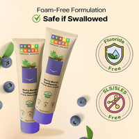 HERBY ANGEL Baby Toothpaste Berry Burst - Herbal Kids Oral Care Toothpaste With Neem, Khadir & Meswak - Promotes Strong Teeth & Healthy Gums For Toddlers & Babies 12 Months & Above - 100 Gm