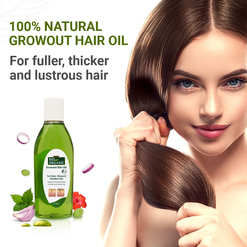 INDUS VALLEY Organic Indigo Powder | Indigofera tinctoria & Hair growout Oil, (100g + 100ml)