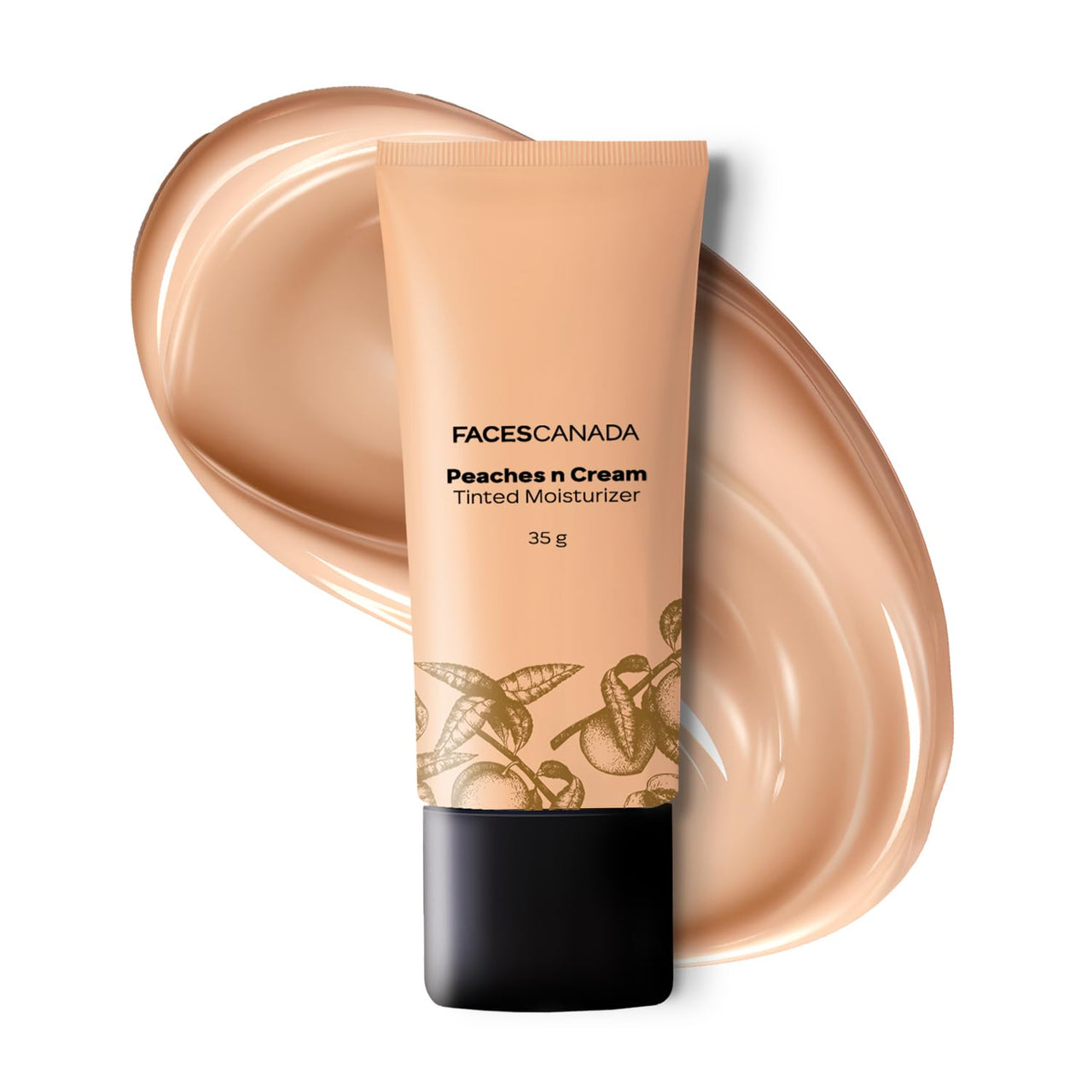 Carmesi Natural UnderArms Roll On Deodorant for Women 50ml and FACES CANADA Peaches N Cream Tinted Moisturizer - Light 01, 35 g