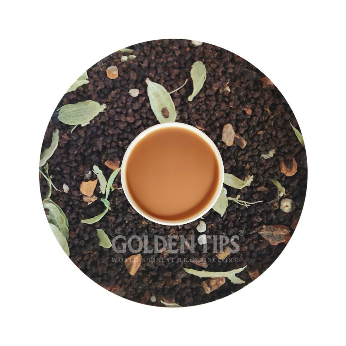 Golden Tips Indian Masala Chai, Loose Leaf Black Tea with Green Cardamom & Cinnamon, Authentic Spiced Tea Blend, Bold & Aromatic Flavor, Traditional Indian Chai (100 Gram, 50 cups)