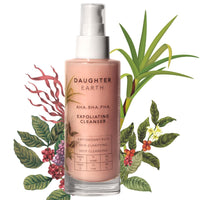 DAUGHTER EARTH AHA BHA PHA Exfoliating Cleanser | Daily Routine Face Wash With Fruit Enzymes | Cream Based Gentle Deep Cleansing | Soothing & Nourishing Fruit Goodness | Suits All Skin Types | 100 ml