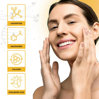 Bee & Beauty Melting Collagen Sheet Mask | Set Of 2 Full Face Pack With Toner | Korean Skincare | 2 Face Pack + Niacinamide & Honey Toner| Ultimate Collagen Booster