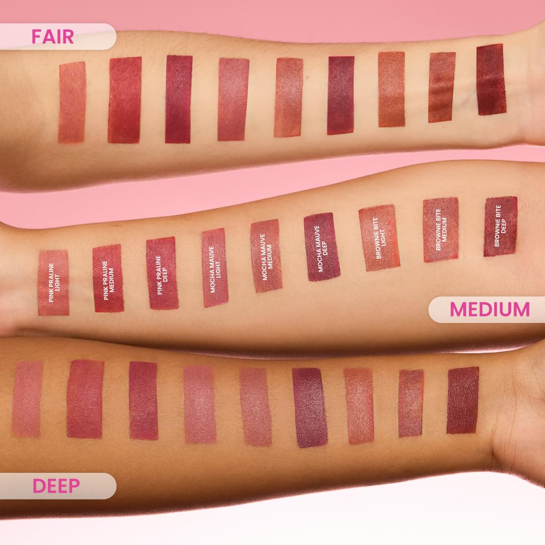 Typsy Beauty Cocoa Peptide Velvet Matte Lipstick | 8hr Wear, Soft Blur Finish, Lightweight Texture, Hydrating Nude Lipstick| Brownie Bite Light 01 | Cocoa Peptides | Vegan & Paraben-Free 3.5g