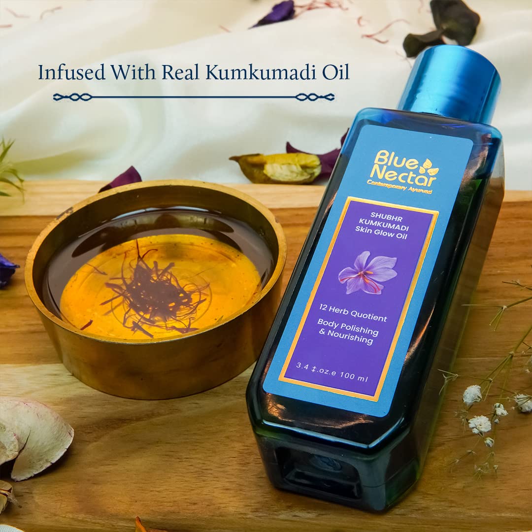 Blue Nectar Kumkumadi Tailam & Kumkumadi Oil for Glowing Skin