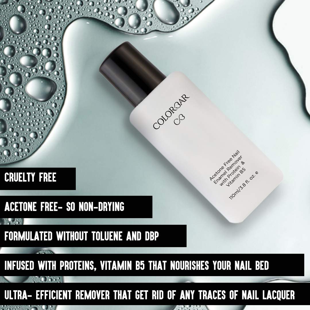 Colorbar Sindoor, Red, 3.8ml And Colorbar Nail Polish Remover, 110ml