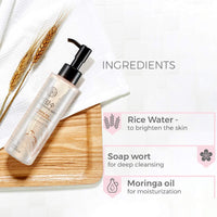 The Face Shop Double Cleanse Combo | Rice Water Bright Foaming Cleanser (150ml) + Rice Water Bright Light Cleansing Oil (150ml)