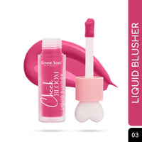 Seven Seas Cheek Bloom Liquid Blusher & Lip Gloss | Highly Pigmented | Long-lasting | Buildable & Blendable | All Skin Types | Shade- 03-Rosy Cheeks-5g)