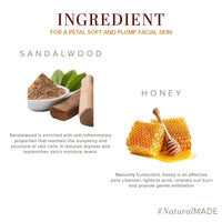 Khadi Natural Sandalwood & Honey Face Wash | Face Wash for Reducing Scars & Blemishes | Face Wash for Healthy Skin | Suitable for All Skin Types (210 ml)
