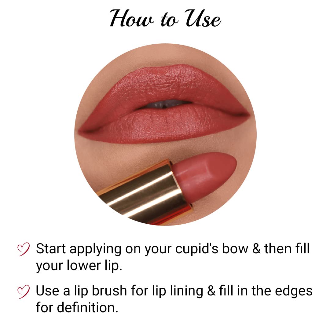 Iba Long Stay Matte Lipstick for Women- M17 Apricot Blush, 4g | Creamy Matte Finish & Smooth Texture| Long-Lasting | Hydrated Lips | Enriched with Vitamin E| Intense Colour & Highly Pigmented | Lip Makeup