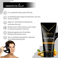 Globus Naturals Activated Charcoal Peel Off Mask Enriched with Vitamin-E and Argan Oil 100 gm