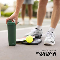 Simple Modern Stainless Steel Shaker Bottle with Ball 24oz | Metal Insulated Cup for Protein Mixes, Shakes and Pre Workout | Rally Collection | Ocean Water