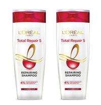 L Oréal ParisTotal Repair 5 Repairing Shampoo 4% Repair Concentrate With KERATIN For Damaged Hair 180ml (PACK OF 2)
