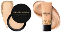 FACESCANADA Weightless Stay Matte Finish Compact Powder - Natural 9 Gm And Faces Canada Peaches N Cream Tinted Moisturizer For All Skin Type - Light 01, 35 Gm