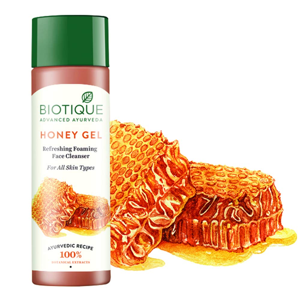 Biotique Bio Seaweed Revitalizing Anti Fatigue Eye Gel, 15g And Biotique Bio Honey Gel Refreshing Foaming Face Cleanser, 120ml