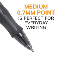 BIC Gelocity Original Blue Gel Pens, Medium Point (0.7mm), 12-Count Pack, Retractable Gel Pens With Comfortable Grip