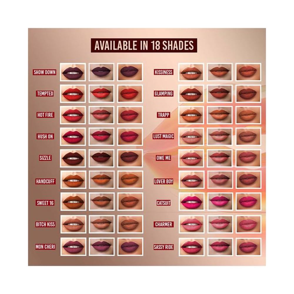 Colorbar PowerKiss Vegan Matte Lipcolor - Sizzle | All Skin Type | Transfer-Proof | Lasts Upto 12hours | Lightweight | Enriched with Vitamin E & Tea Tree Oil Moisturisation.