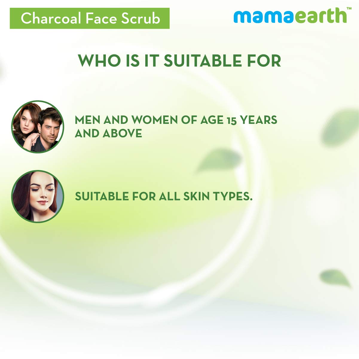Mamaearth Charcoal Face Scrub for Oily and Normal skin, with Charcoal and Walnut for Deep Exfoliation - 100g