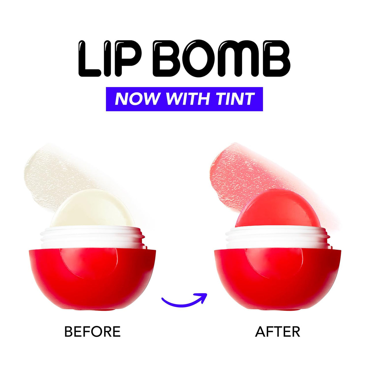 Blue Heaven Tinted Lip Balm infused with Shea Butter, Almond oil and Vitamin E - Strawberry, 8g
