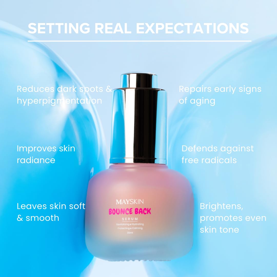Mayskin Bounce Back Antioxidant Serum | 16 Antioxidants - 4% Niacinamide + 4 Berry Extracts | Fades Pigmentation, Acne Marks & Sun Damage | Brightens, Calms & Repairs Skin | Lightweight Milky Texture | Doubles as Makeup Primer | Suitable for All Skin Type